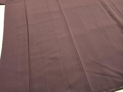 平和屋着物●上質な色無地　葡萄色　正絹　逸品　未使用　AABH0848fy