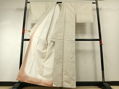 平和屋着物●本場大島紬　白大島　一元絣　正絹　逸品　AABH0854fy