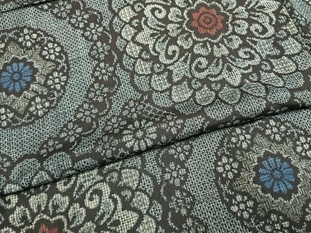 平和屋着物●本場大島紬　割込み絣　正絹　逸品　AABH0871fy