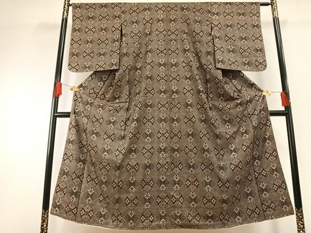 平和屋着物●本場大島紬　龍郷絣　正絹　逸品　AABH0873fy