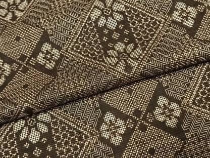 平和屋着物●本場大島紬　龍郷絣　正絹　逸品　AABH0873fy