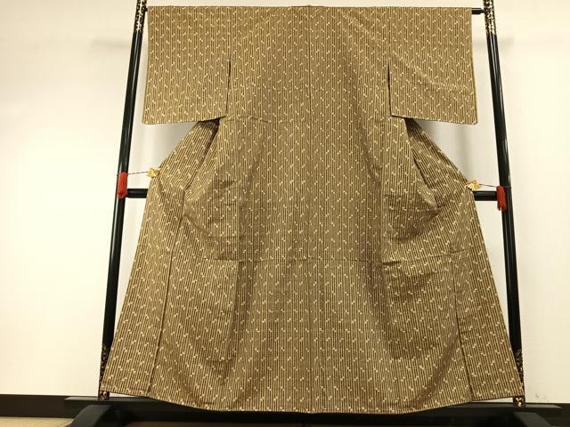 平和屋着物●上質な紬　琉球絣　正絹　逸品　未使用　AABH0875fy