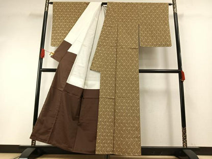 平和屋着物●上質な紬　琉球絣　正絹　逸品　未使用　AABH0875fy