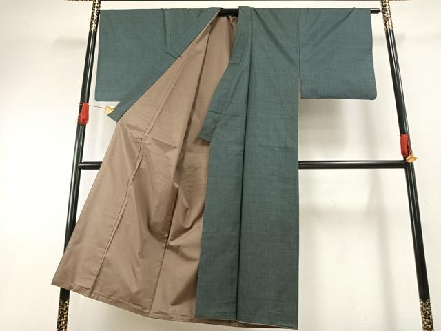 平和屋着物○男性 本場大島紬 アンサンブル 100亀甲 総詰め 正絹 逸品