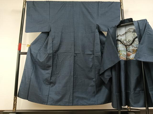 平和屋着物●男性　本場大島紬　アンサンブル　100亀甲　総詰め　正絹　逸品　AABH0883fy