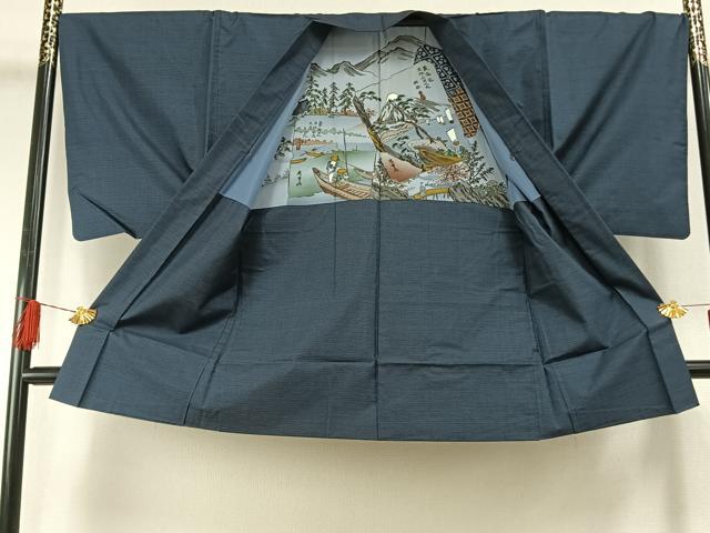 平和屋着物●男性　本場大島紬　アンサンブル　100亀甲　総詰め　正絹　逸品　AABH0883fy