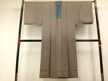 平和屋着物●男性　長襦袢　袷　手描き　風景文　金彩　正絹　逸品　AABH0886fy