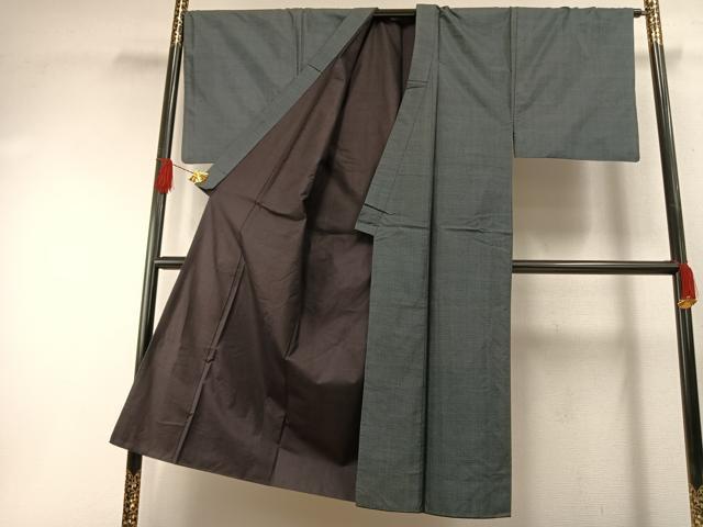 平和屋着物●男性　本場大島紬　アンサンブル　亀甲絣　正絹　逸品　AABH0889fy