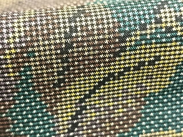 平和屋着物●本場大島紬　一元絣　舞葉文　正絹　逸品　AABH0895fy