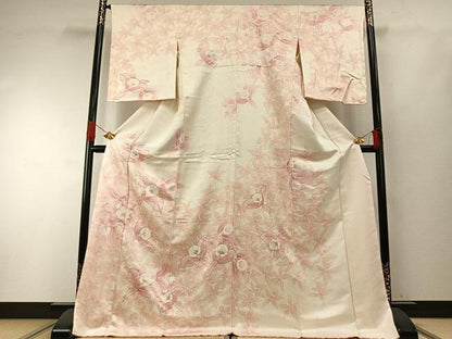 平和屋着物●訪問着　舞花文　金彩　正絹　逸品　AABH0899fy