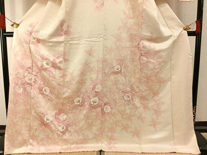 平和屋着物●訪問着　舞花文　金彩　正絹　逸品　AABH0899fy