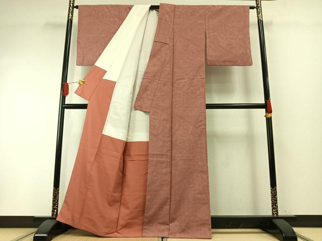 平和屋着物●結城紬　80亀甲　檜垣花文　正絹　逸品　AABH0901fy 平和屋着物○結城紬 80亀甲 檜垣花文 正絹 逸品 AABH0901fy