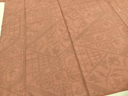 平和屋着物●結城紬　80亀甲　檜垣花文　正絹　逸品　AABH0901fy