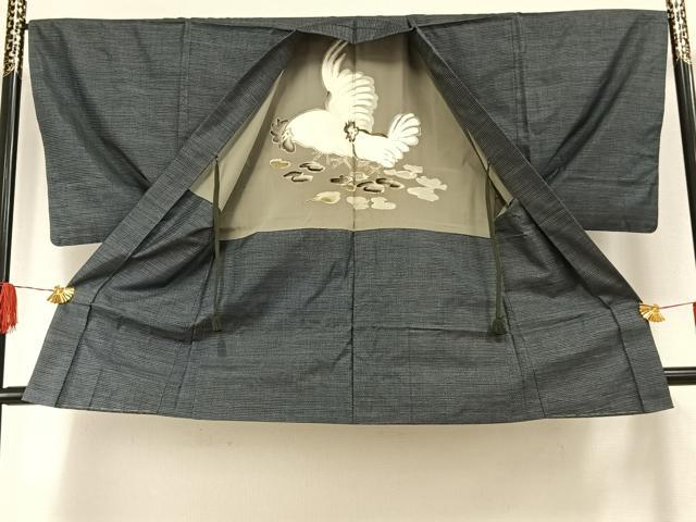 平和屋着物●男性　本場大島紬　アンサンブル　100亀甲　総詰め　正絹　逸品　AABH0902fy