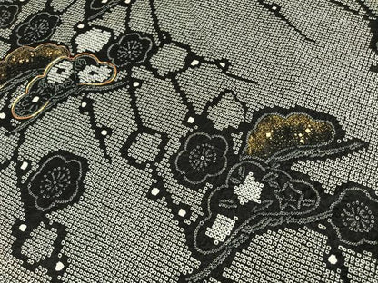 平和屋着物●豪華振袖　総絞り　駒刺繍　松竹梅　金彩　正絹　逸品　AABH0903fy