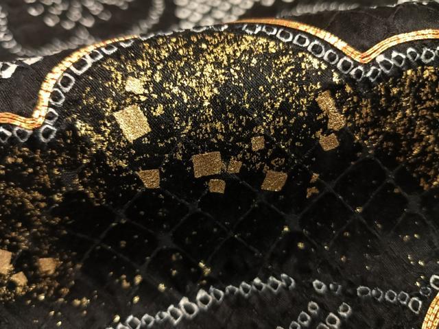 平和屋着物●豪華振袖　総絞り　駒刺繍　松竹梅　金彩　正絹　逸品　AABH0903fy