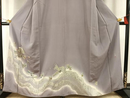 平和屋着物●松尾光琳　色留袖　かるた　銀彩　さが美扱い　正絹　逸品　未使用　AABH0905fy