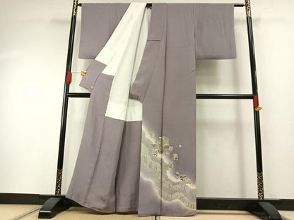 平和屋着物●松尾光琳　色留袖　かるた　銀彩　さが美扱い　正絹　逸品　未使用　AABH0905fy