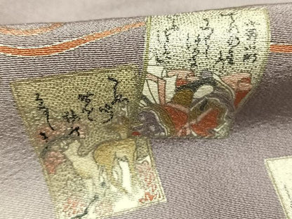 平和屋着物●松尾光琳　色留袖　かるた　銀彩　さが美扱い　正絹　逸品　未使用　AABH0905fy
