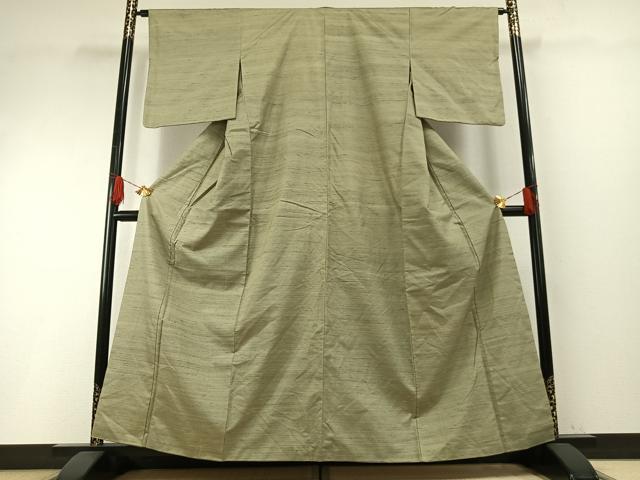 平和屋着物●上質な紬　霞文　正絹　逸品　AABH0909fy