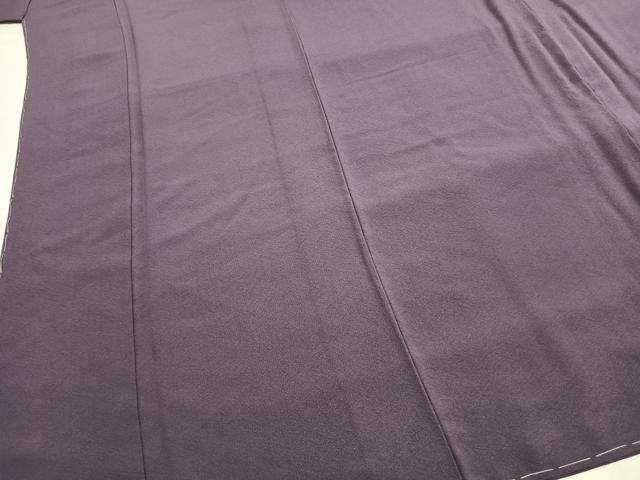 平和屋着物●上質な色無地　深紫色　正絹　逸品　未使用　AABH0912fy