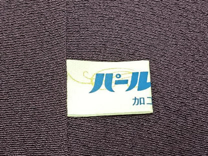 平和屋着物●上質な色無地　深紫色　正絹　逸品　未使用　AABH0912fy