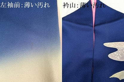 平和屋着物■訪問着 舞蝶文 暈し染め 金銀彩 正絹 逸品 AABH0921oa