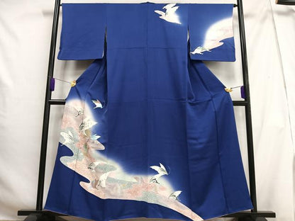 平和屋着物■訪問着 舞蝶文 暈し染め 金銀彩 正絹 逸品 AABH0921oa