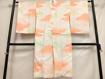 平和屋着物■長襦袢 袷 霞文 暈し染め 洗える着物 AABH0925oa