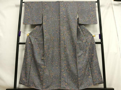 平和屋着物■小紋　花鳥文　洗える着物　AABH0928oa