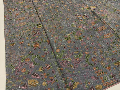 平和屋着物■小紋　花鳥文　洗える着物　AABH0928oa