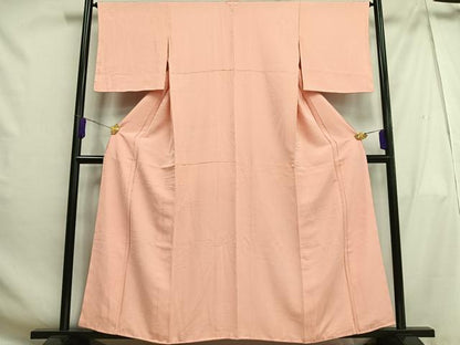 平和屋着物■上質な色無地 松葉地紋 虹色 正絹 逸品 未使用 AABH0933oa