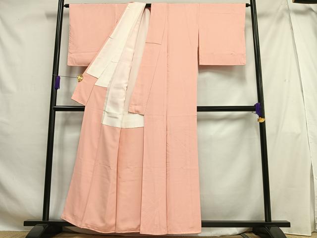平和屋着物■上質な色無地 松葉地紋 虹色 正絹 逸品 未使用 AABH0933oa