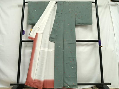 平和屋着物■上質な小紋 蹴鞠 正絹 逸品 未使用 AABH0935oa