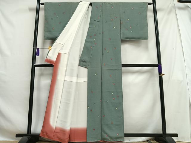 平和屋着物■上質な小紋 蹴鞠 正絹 逸品 未使用 AABH0935oa