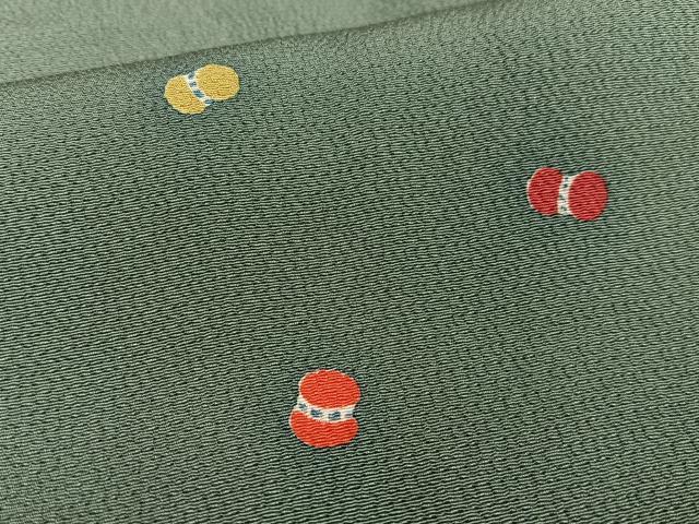 平和屋着物■上質な小紋 蹴鞠 正絹 逸品 未使用 AABH0935oa