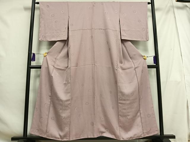 平和屋着物■上質な色無地 舞花地紋 鴇浅葱色 正絹 逸品 AABH0936oa