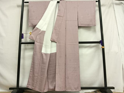 平和屋着物■上質な色無地 舞花地紋 鴇浅葱色 正絹 逸品 AABH0936oa