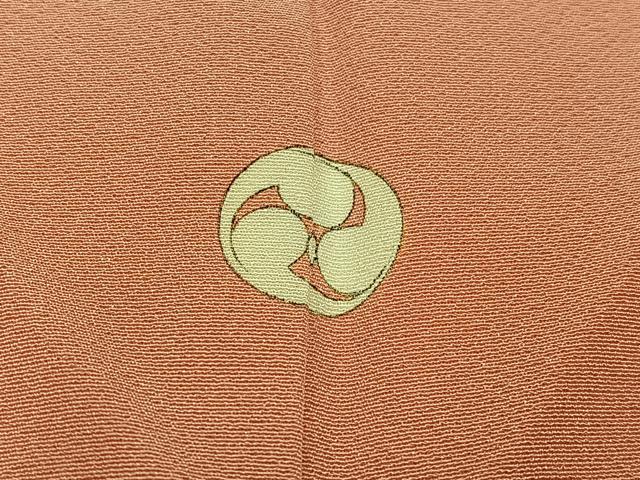 平和屋着物■上質な色無地 甚三紅色 正絹 逸品 AABH0937oa