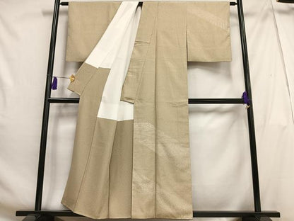 平和屋着物■訪問着　紬地　霞文　正絹　逸品　AABH0951oa