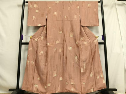 平和屋着物■上質な小紋 地紋起こし 幾何学文様 正絹 逸品 AABH0969oa