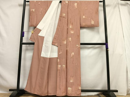 平和屋着物■上質な小紋 地紋起こし 幾何学文様 正絹 逸品 AABH0969oa