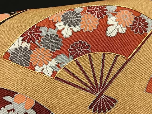 平和屋着物■豪華黒留袖 作家物 駒刺繍 地紙扇面花文 金彩 正絹 逸品 AABH0975oa