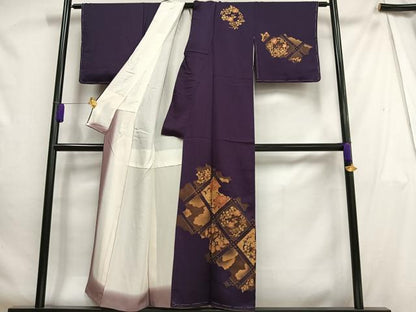 平和屋着物■訪問着 天井花文 金彩 正絹 逸品 未使用 AABH0976oa