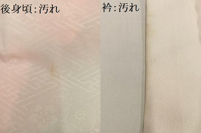 平和屋着物■長襦袢 無双仕立て 草花文 暈し染め 洗える着物 AABH0977oa