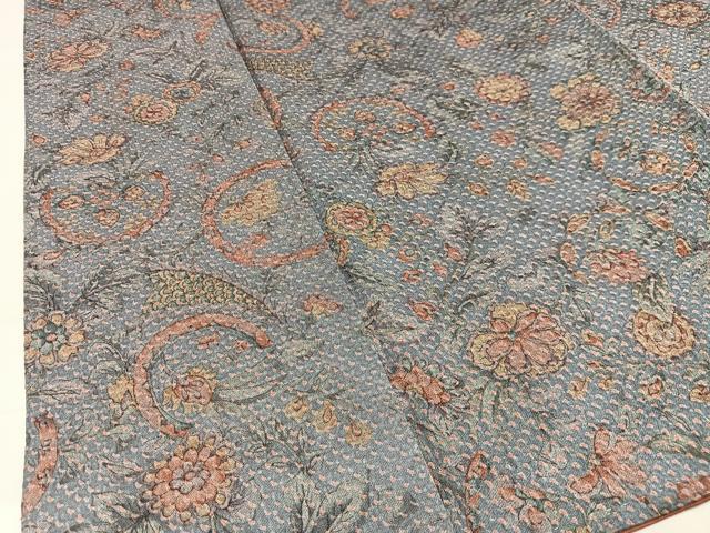 平和屋着物■上質な小紋　更紗花文　正絹　逸品　AABH0979oa
