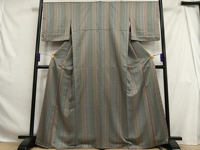 平和屋着物■上質な小紋　花間道　正絹　逸品　AABH0980oa