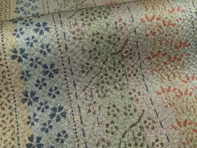 平和屋着物■上質な小紋　花間道　正絹　逸品　AABH0980oa