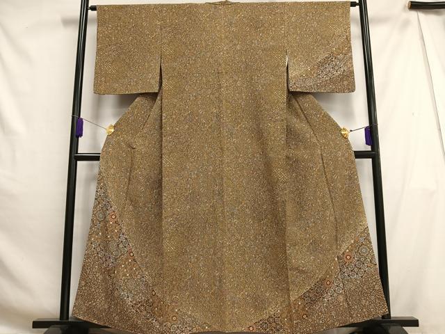 平和屋着物■訪問着 更紗花文 正絹 逸品 AABH0982oa