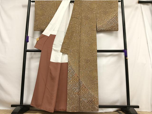 平和屋着物■訪問着 更紗花文 正絹 逸品 AABH0982oa